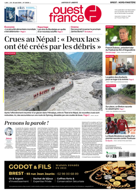 Cover of Ouest France (Nord-Finistere)