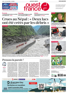 Cover of Ouest France (Pornic / Pays de Retz)