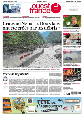 Cover of Ouest France (Redon / Pays de Vilaine)