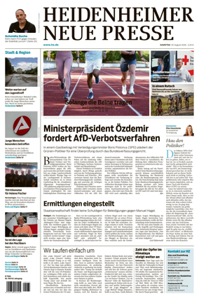 Cover of Heidenheimer Neue Presse