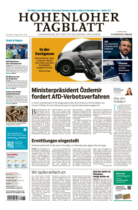 Cover of Hohenloher Tagblatt
