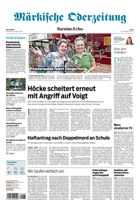 Cover of Markische Oderzeitung Eberswalde