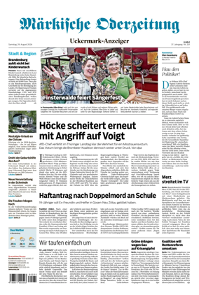 Cover of Markische Oderzeitung Uckermarkanzeiger