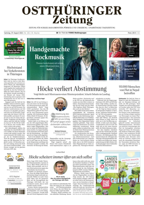 Cover of Ostthuringer Zeitung (Posneck)
