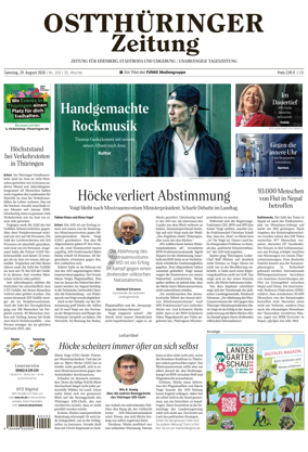 Cover of Ostthuringer Zeitung (Saale-Holzland-Kreis)