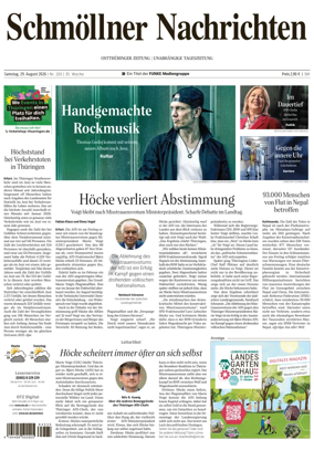 Cover of Ostthuringer Zeitung (Schmolln)