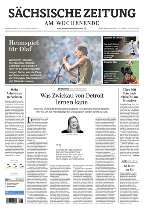 Cover of Sachsische Zeitung (Pirna Sebnitz)