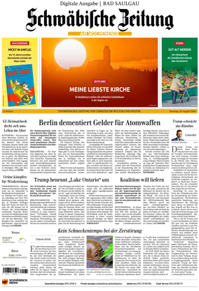 Cover of Schwabische Zeitung (Bad Saulgau)