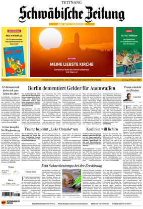 Cover of Schwabische Zeitung (Tettnang)
