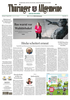 Cover of Thuringer Allgemeine (Arnstadt und Ilmenauz)