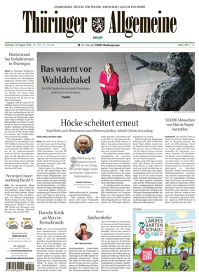 Cover of Thuringer Allgemeine (Erfurt)