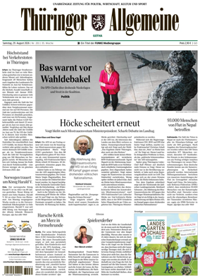 Cover of Thuringer Allgemeine (Gotha)