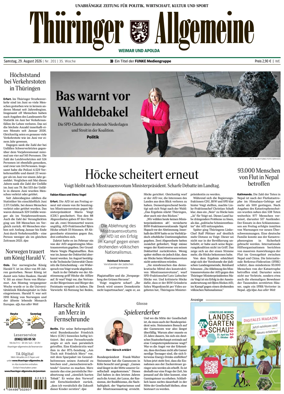 Cover of Thuringer Allgemeine (Weimar)
