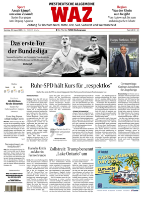 Cover of Westdeutsche Allgemeine Zeitung (Bochum)