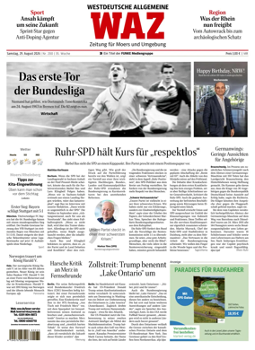 Cover of Westdeutsche Allgemeine Zeitung (Moers)