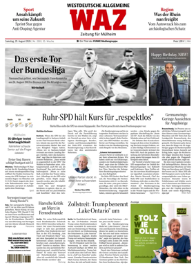 Cover of Westdeutsche Allgemeine Zeitung (Mulheim an der Ruhr)