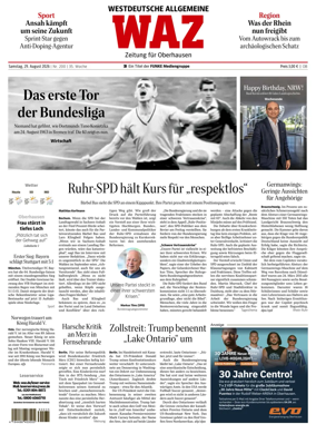 Cover of Westdeutsche Allgemeine Zeitung (Oberhausen)