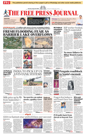 Cover of The Free Press Journal