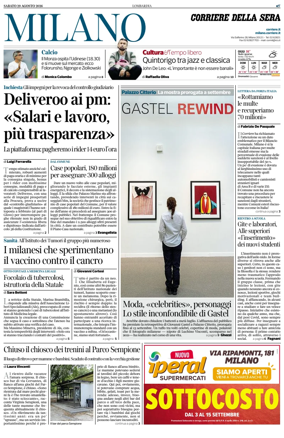 Cover of Corriere della Sera (Milano)
