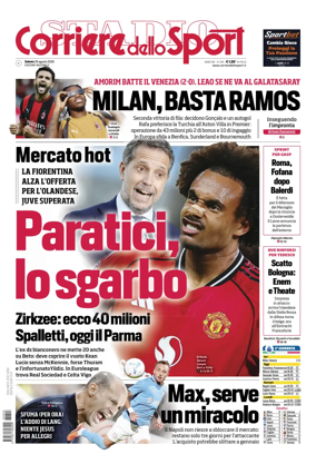 Cover of Corriere dello Sport