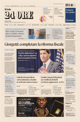 Cover of Il Sole 24 Ore