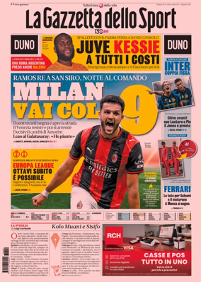Cover of La Gazzetta dello Sport