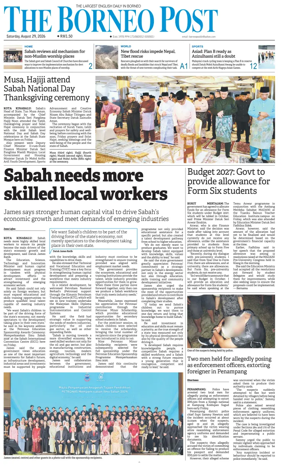 Cover of The Borneo Post (Sabah)