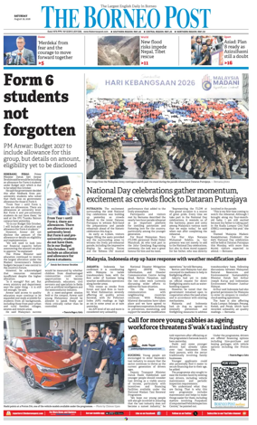 Cover of The Borneo Post (Sarawak)
