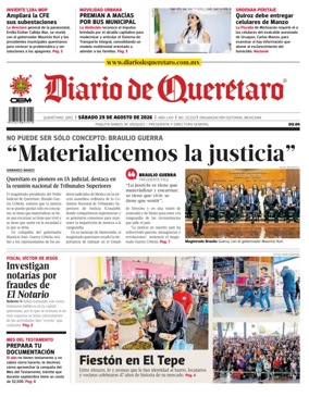 Cover of Diario de Queretaro