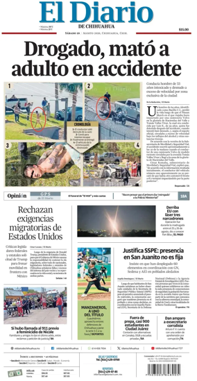 Cover of El Diario de Chihuahua