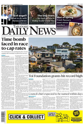Cover of Taranaki Daily News