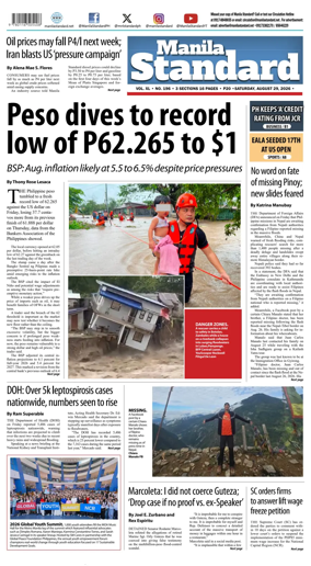 Cover of Manila Standard
