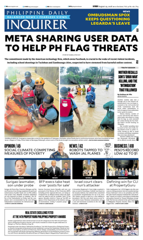 Cover of Philippine Daily Inquirer