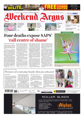 Cover of Weekend Argus (Saturday Edition)