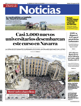 Cover of Diario de Noticias (Spain)