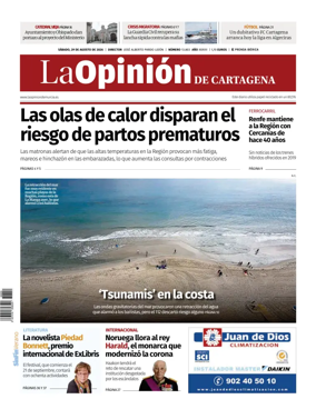 Cover of La Opinion de Murcia (Cartagena)