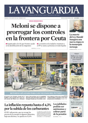 Cover of La Vanguardia