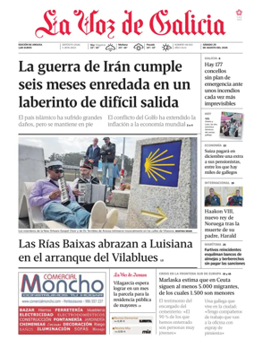 Cover of La Voz de Galicia (Arousa)
