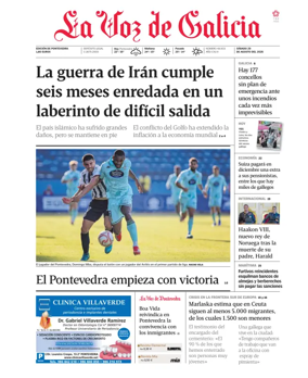Cover of La Voz de Galicia (Pontevedra)
