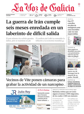 Cover of La Voz de Galicia (Santiago)