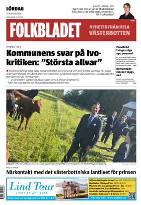 Cover of Folkbladet Vasterbotten