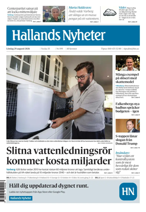 Cover of Hallands Nyheter