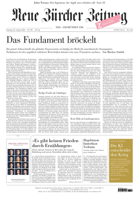 Cover of Neue Zurcher Zeitung