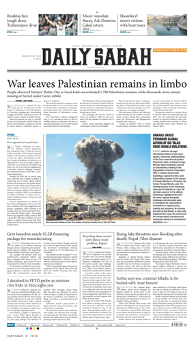 Cover of Daily Sabah (Turkey)