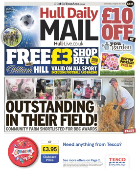 Cover of Hull Daily Mail