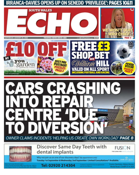 Cover of South Wales Echo