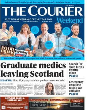 Cover of The Courier & Advertiser (Perth and Perthshire Edition)
