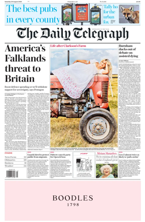 Cover of The Daily Telegraph - Saturday