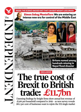 Cover of The Independent