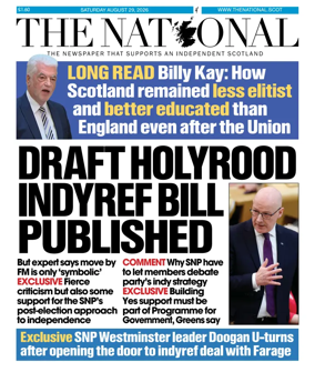 Cover of The National (Scotland)